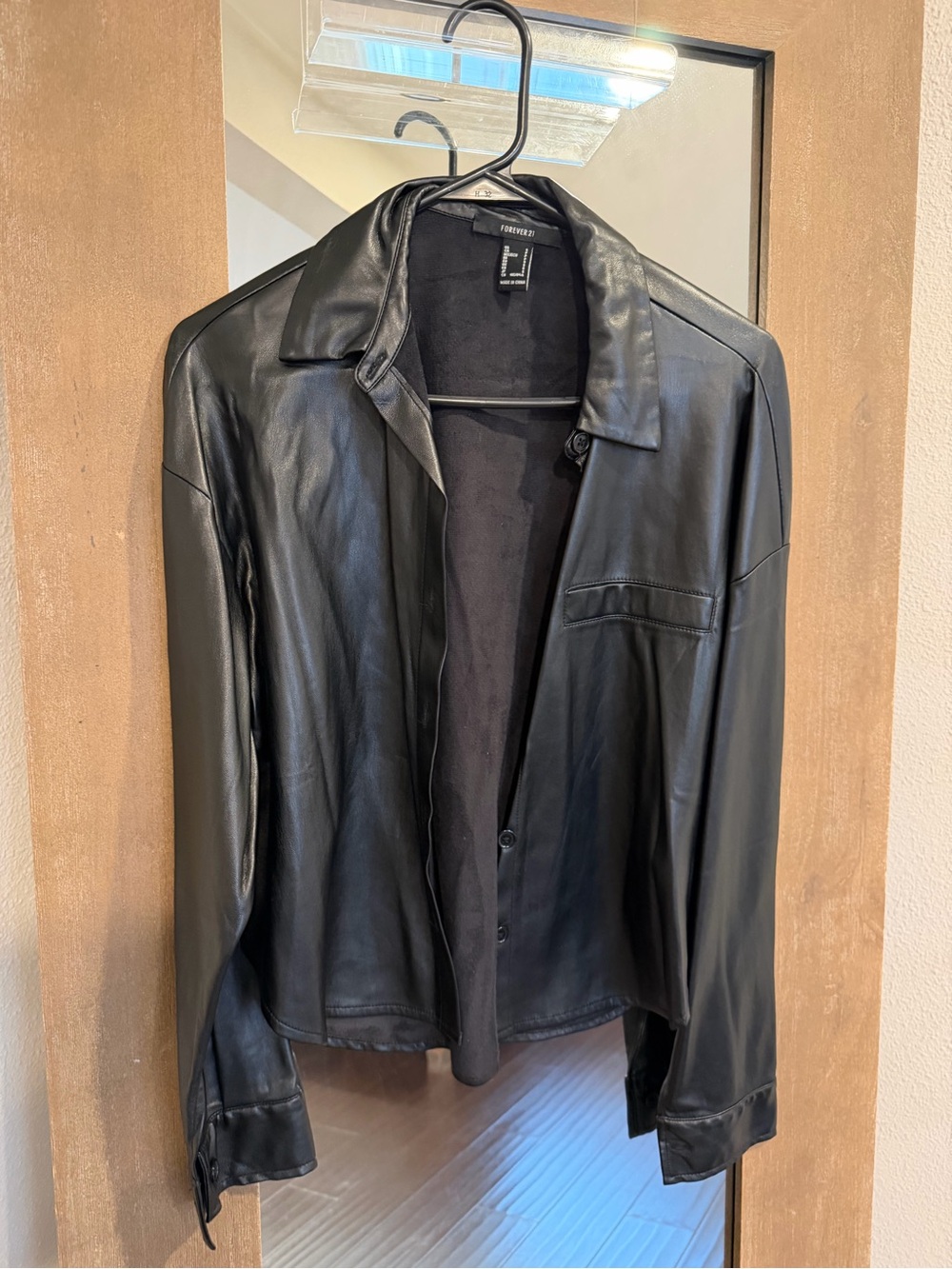 Classic Black faux Leather Jacket